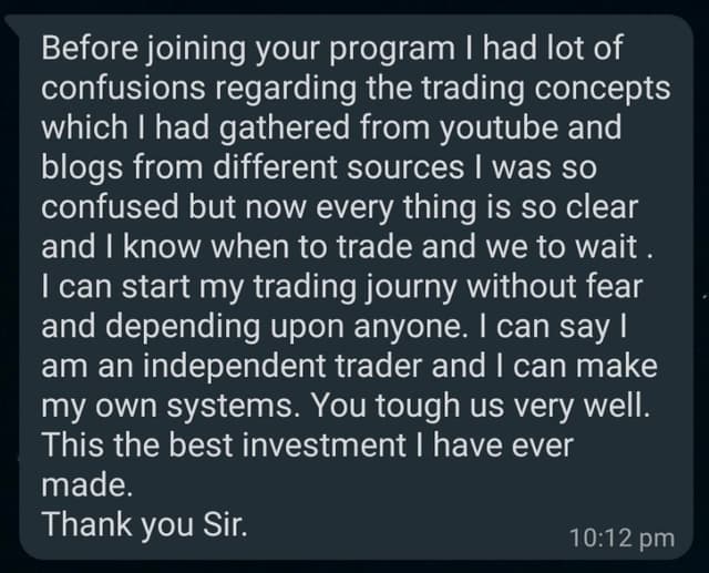 rahul testimonial